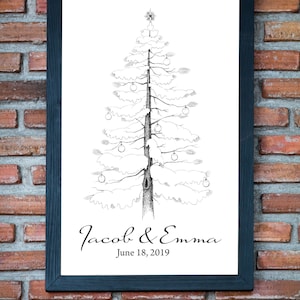 wedding guest book alternative winter tree sign Wedding Guest Book Signature Tree pine tree Custom wedding guestbook Wedding Book Christmas