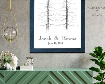 Rustic Wedding Guest Book Alternative Custom Classic Guest Book Rustic Guest Book Wedding Guestbook Alternative Wedding Guest Book