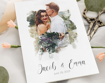 Wedding Guest Book Alternative,, - alternative guestbook ideas wedding venue art, wedding venue illustration digital painting watercolor art
