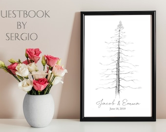 wedding guest book Alternative Related Wedding Guest Book wood Wedding Guest Book Signature Tree pine tree Custom wedding guestbook rustic