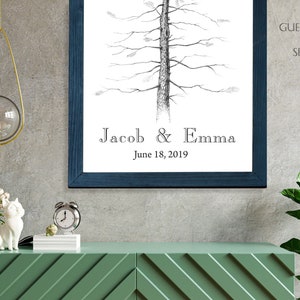 LIBRO DEGLI OSPITI Matrimonio alternativo. Libro degli ospiti Albero della firma. albero di pino Libro degli ospiti personalizzato matrimonio rustico Libro di nozze STAMPA 150 ospiti