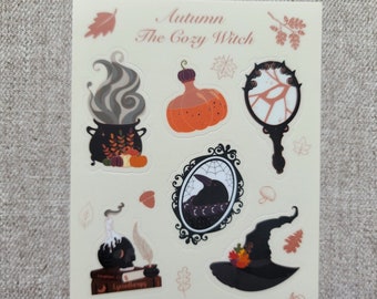 Autumn the Cozy Witch – Arkusz naklejek – Kolekcja All Hallows