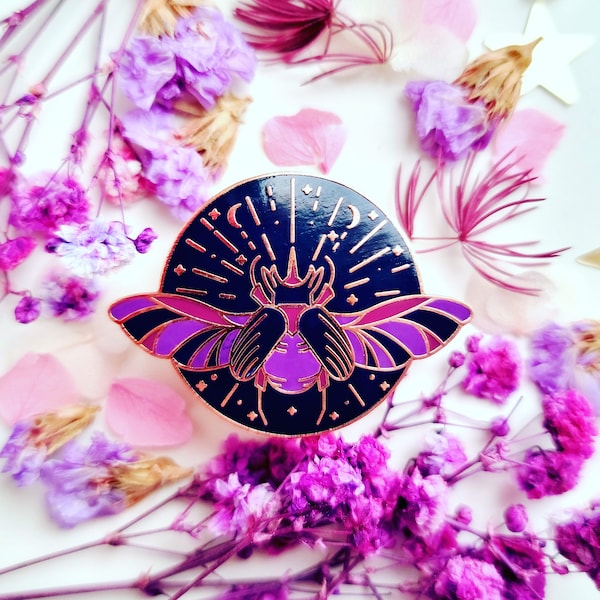 Sacred Scarab Enamel Pin - Cosmic Witch Collection