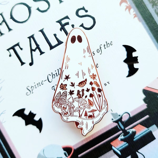 Autumn Toadstool Forest Ghost - Enamel Pin - All Hallows’ Collection