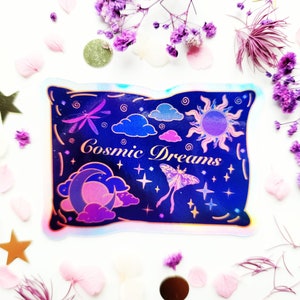 Cosmic Dreams Kissen - Holographischer Aufkleber - Cosmic Witch Kollektion