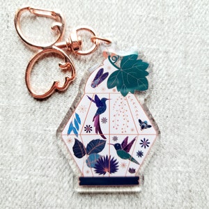 Green Witch’s Vivarium - Double Sided Keychain - Wisteria Woods the Green Witch Collection