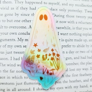 Toadstool Forest Ghost - Holographic Sticker - All Hallows Collection