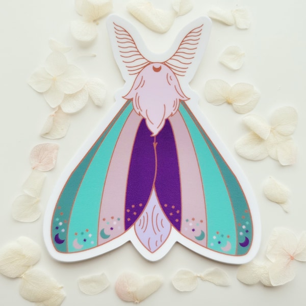 Queen of the Fae Moth - Vinyl Sticker - Magical Moth Collection