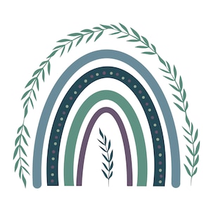 Lavender & Sage Rainbow - Clear Sticker - Lavender and Sage Collection