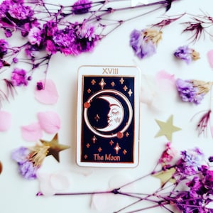 Moon Tarot Enamel Pin - Cosmic Witch Collection