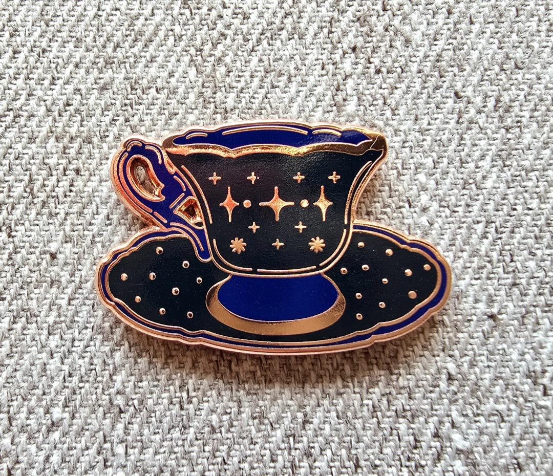Tea Lovers Teacup ~ Enamel Pin ~ Enchanted Teatime Collection - Etsy