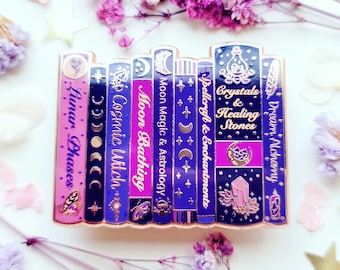 Cosmic Witch Book Stack - Enamel Pin - Cosmic Witch Collection
