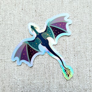 Warden of the Woods Forest Dragon - Holographic Sticker - Wisteria Woods The Green Witch Collection