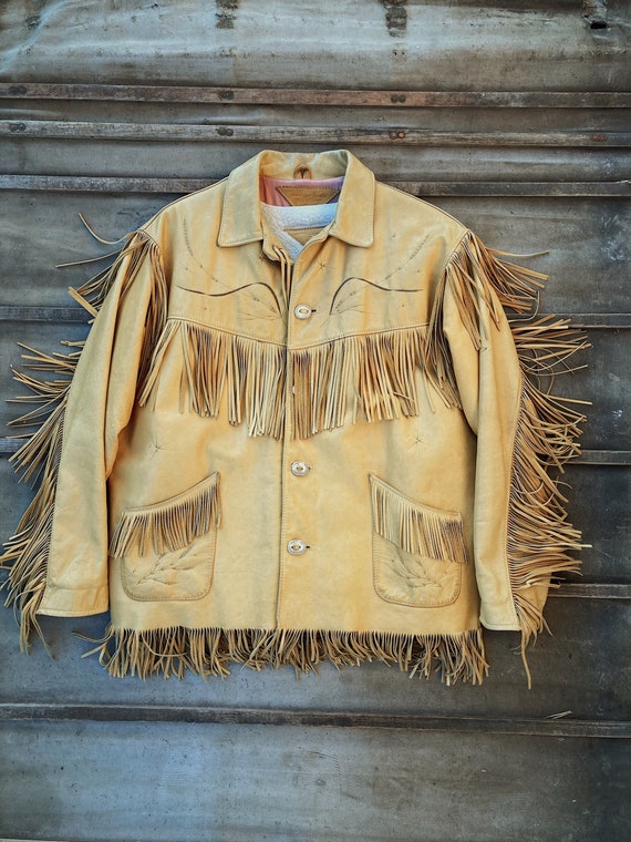 1990’s DuSault Deer Skin Fringe Leather Jacket