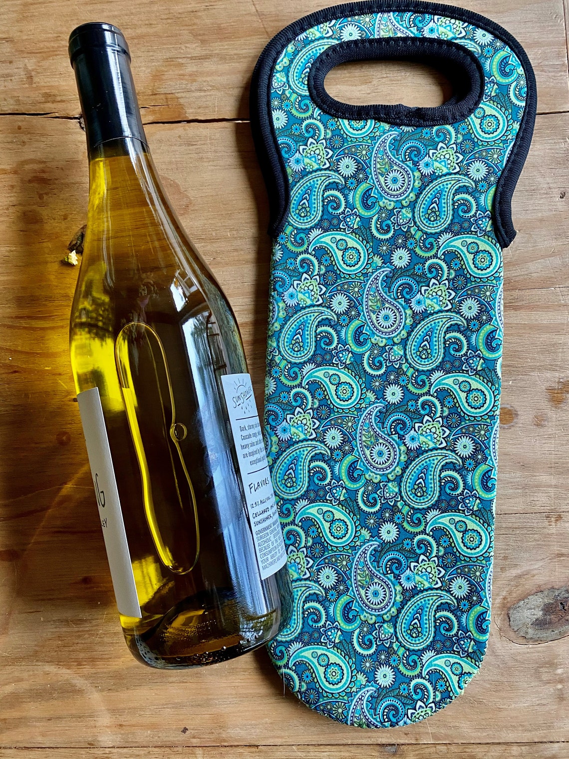 Vintage Wine Cooler Sleeve Neoprene Etsy