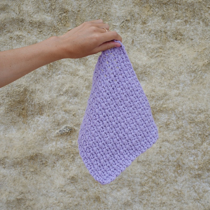 Crochet Cotton Chunky Wash Cloth image 10