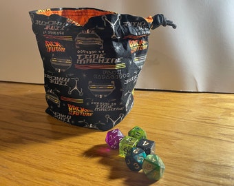 Back to the Future Time Machine Dice Bag D&D Dungeons and Dragons