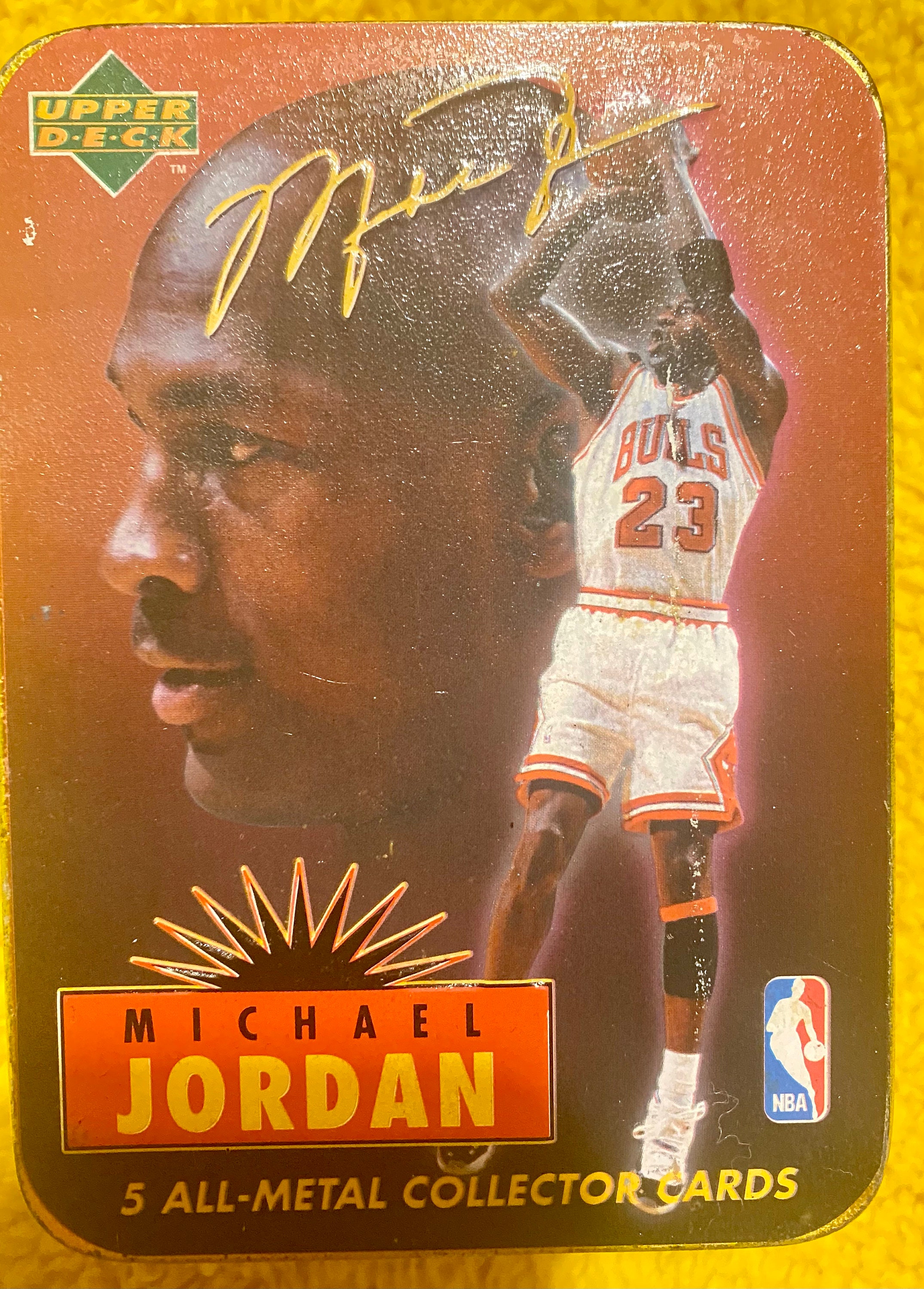 michael jordan 5 all metal collector cards