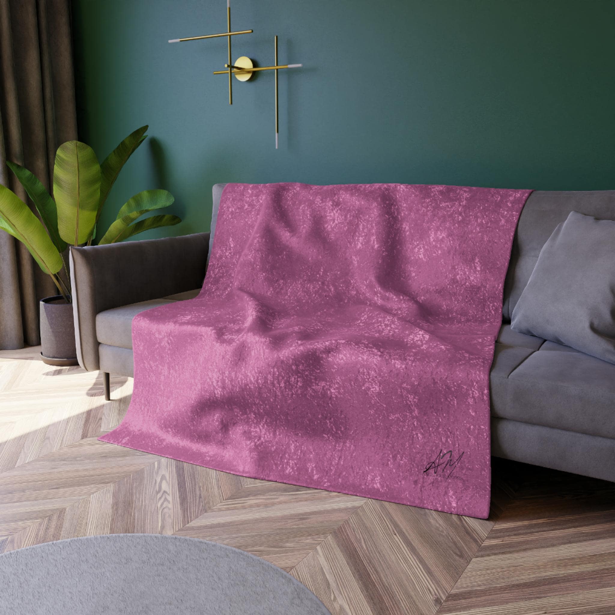 Crushed velvet pink throw hotsell
