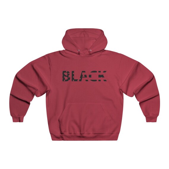 LAM Black (B) American Men Sweatshirt - Afrocentric - Melanin Shirt - Black is Beautiful | Black is American - JERZEES Nublend® Hoodie