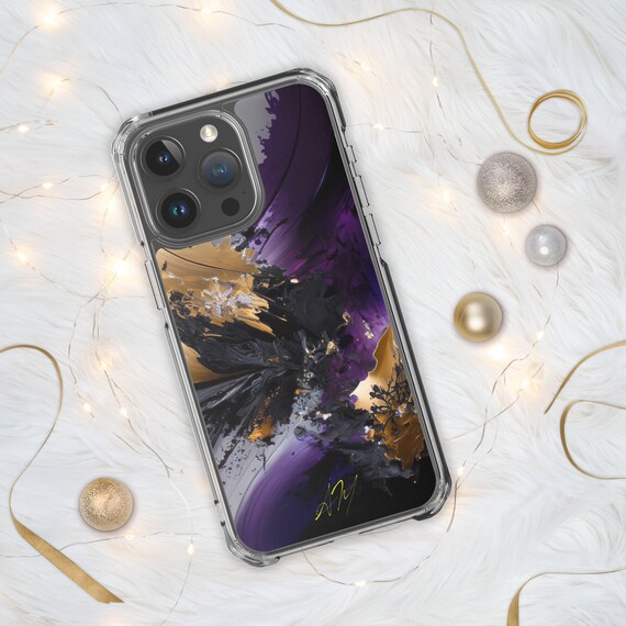 Purple Feather Clear Case for iPhone®