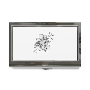 Porte-cartes de visite fleuri