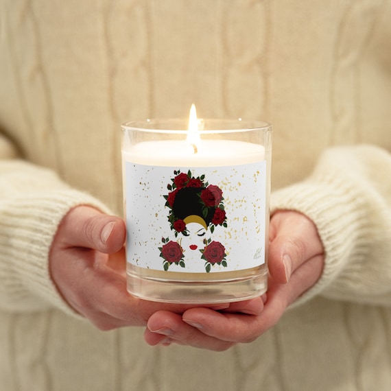 She's a Rose Glass jar soy wax candle