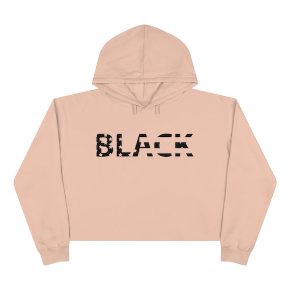 LAM Black American Heavy Blend Women's Crop top Hoodie - Afrocentric | Melanin Shirt - Black is Beautiful | Black is American