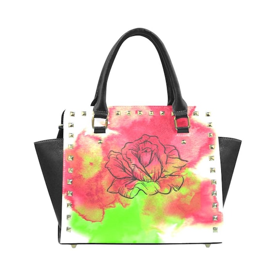Rose Bloom Rivet Shoulder Bag