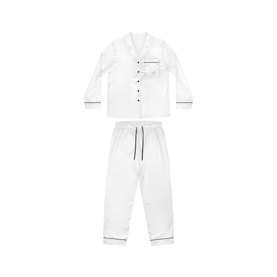 Women's White Pajamas (AOP) / Dressy PJs / Drawstring Pants Suite Pajamas