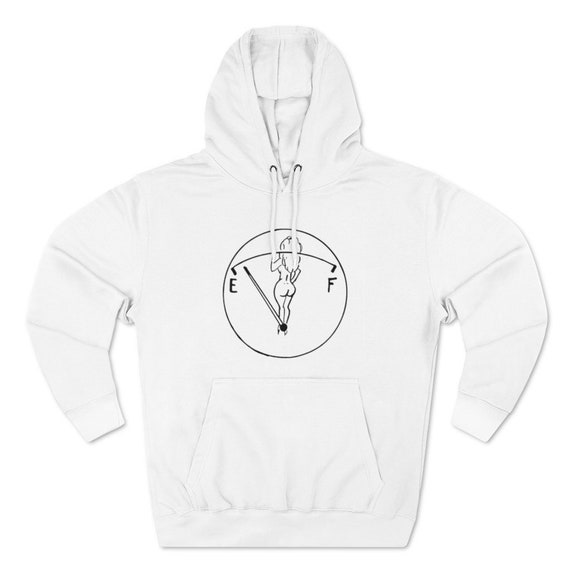 Empty Tank Unisex Hoodie - Explicit Tee - Adult Humor - Booty Gauge | Gas Meter - Multi-Color Option Premium Pullover Hooded Sweatshirt