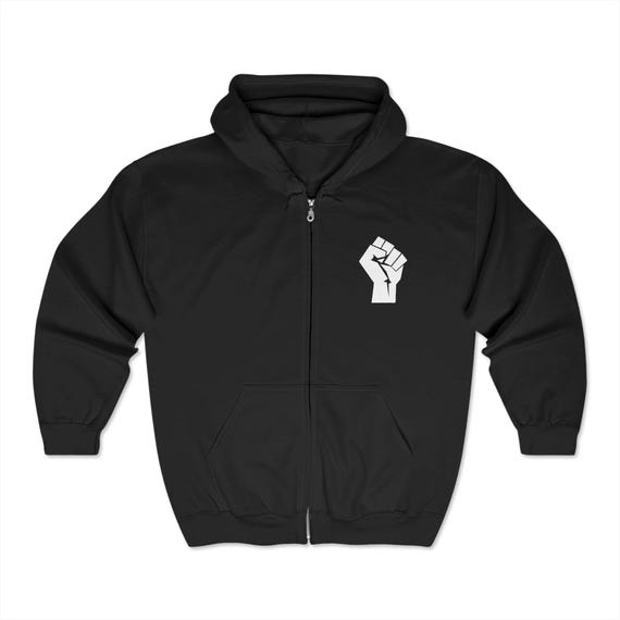 LAM Black American Unisex Heavy Blend Full Zip Hooded Sweatshirt