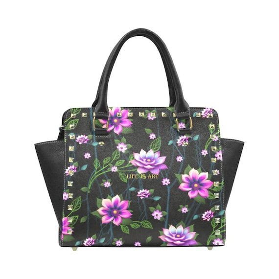 Spring Flowers Rivet Shoulder Bag