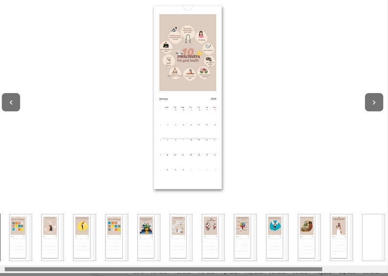 Ayurveda & Yoga Wall Calendar 2024 Etsy