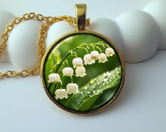 Lily of the Valley Necklace – Floral Nature Inspired Pendant