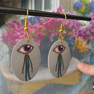 Weird Eye Head Earrings