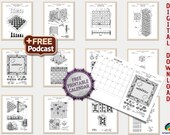 Vintage Game Patent Prints + PODCAST: Board Game Room Decor [Volumes 1 & 2 - White]  (Digital Download)
