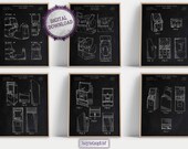 Arcade Machine Patent Prints: Gamer Room Decor  [Volume 1 - Black] (Digital Download)