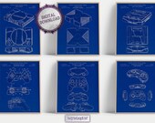 Retro Game Console Patent Prints: Blueprint Wall Art [Volume 3 - Blueprint] (Digital Download)
