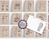 Computer Patent Prints Set: Computer Hardware Wall Art [Volumes 1 & 2 - Old Paper] (Digital Download)