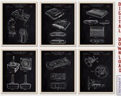 Retro Game Console Patent Art Prints: Chalkboard Gamer Decor [Volume 4 - Black] (Digital Download)