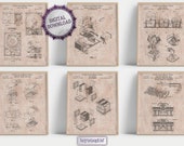 Computer Patent Prints Set: Vintage Hardware Wall Art [Volume 1 - Old Graph Paper] (Digital Download)