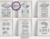 Retro Game Console Patent Prints: Gamer Room Wall Art [Volume 3 - White] (Digital Download)