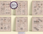 Apple Computer Patent Prints: Geek Wall Art (Set of 6) [Old Graph Paper] (Digital Download)