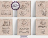 Retro Game Console Patent Prints: Gamer Room Wall Art  [Volume 1 - Old Paper] (Digital Download)