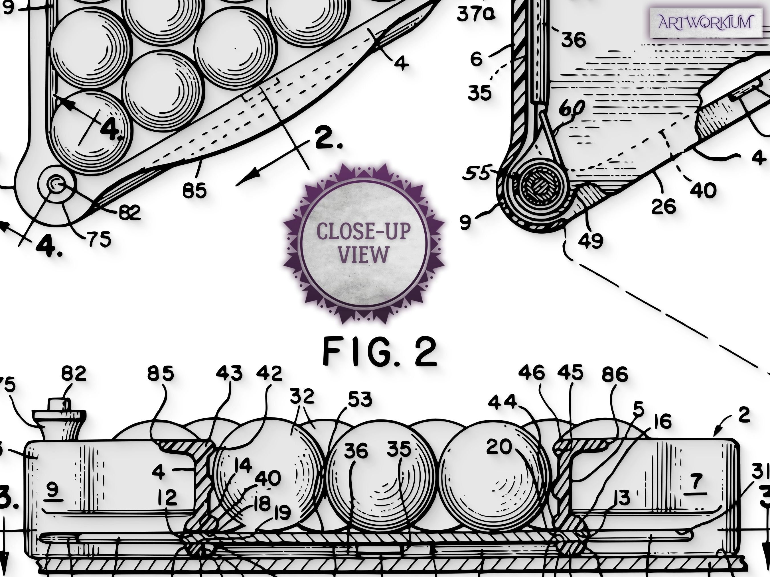 Set of 6 Game Patent Prints vol. 1 White Classic Games Night. Retro ...