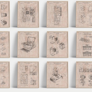 Computer Patent Prints: Vintage Hardware Art [Volumes 1 & 2 - Old Paper] (Digital Download)