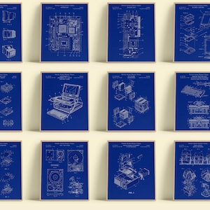 Computer Patent Prints: Geek Room Decor [Volumes 1 & 2 - Blueprint]  (Digital Download)