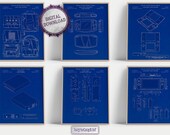 Retro Game Console Patent Prints: Gamer Room Decor  [Volume 2 - Blueprint] (Digital Download)