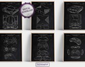 Retro Game Console Patent Prints: Chalkboard Gaming Art [Volume 3 - Black] (Digital Download)